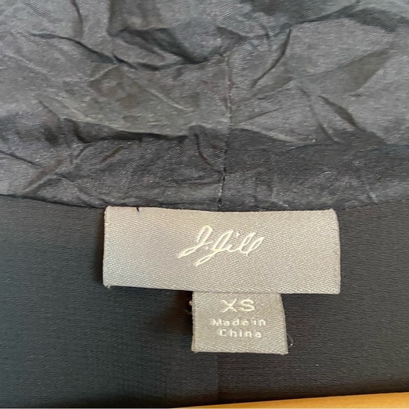 Jill 100% Silk Black Midi Crepe Crinkle Wrap Dress – Size XS - Picture 4 of 8